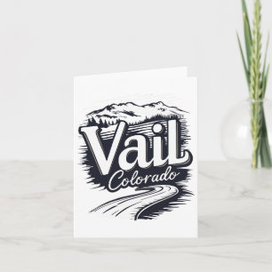 Tarjeta Esquí al aire libre genial recuerdo vintage visita