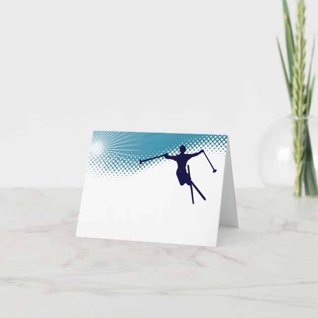 Tarjeta esquí de altura cielo (Anverso)