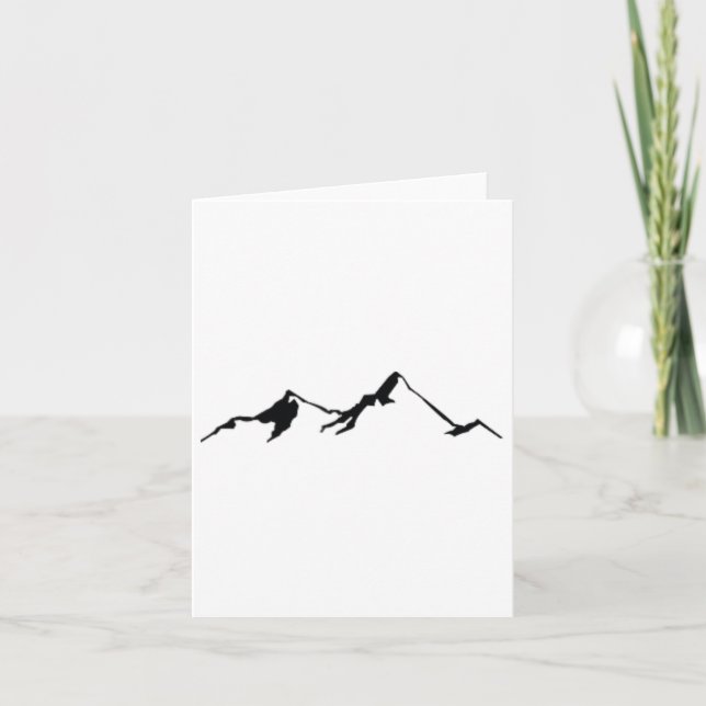 Tarjeta Esquí de escalada de diseño de cosecha de montaña (Anverso)