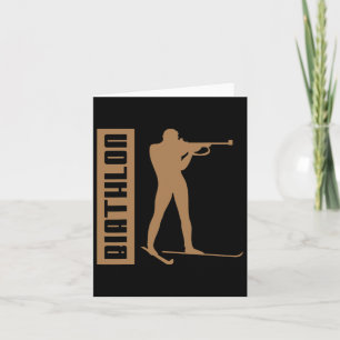 Tarjeta Esquí de esquí de biatlón Deportes de invierno Esq