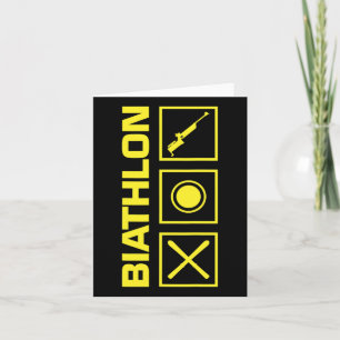 Tarjeta Esquí de esquí de biatlón Deportes de invierno Esq
