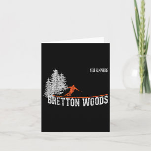Tarjeta Esquí de estilo Bretton Woods Nh de los años 80