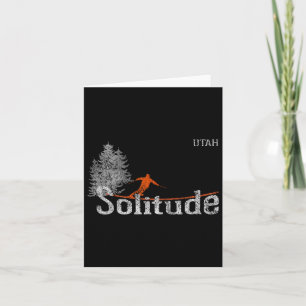 Tarjeta Esquí de estilo de los años 80 Solitude Utah