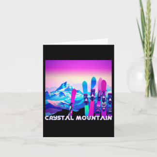Tarjeta Esquí de la montaña Crystal Retro 80