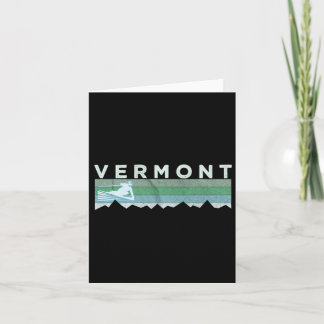 Tarjeta Esquí De Larga Manga En Problemas Retro Vermont