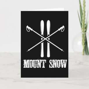 Tarjeta Esquí de montaña Snow Esquíador Bastones de esquí