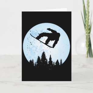 Tarjeta Esquí de nieve Bigfoot Esquí Divertido Sasquatch E