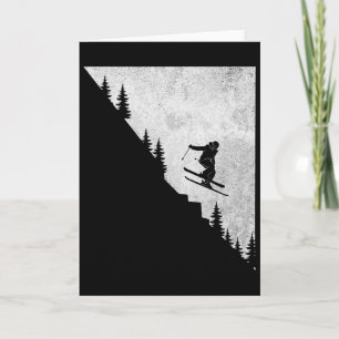 Tarjeta Esquí Downhill Esquiador Freestyle Extremo Inviern