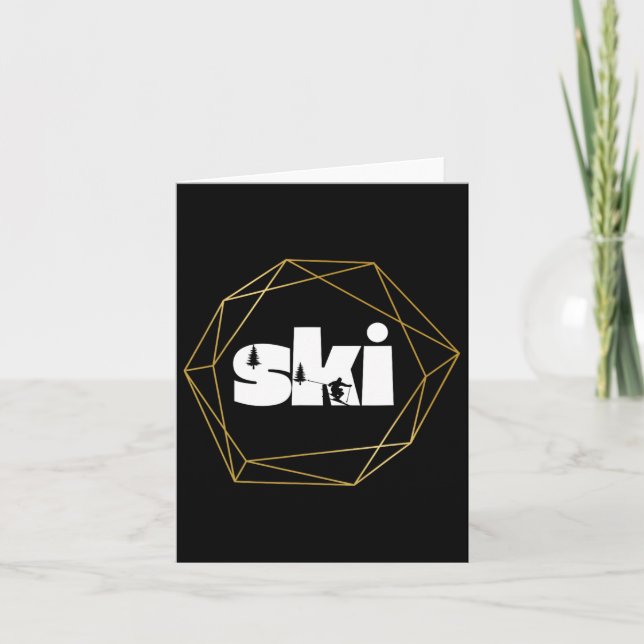 Tarjeta Esquí En Las Pistas (Anverso)
