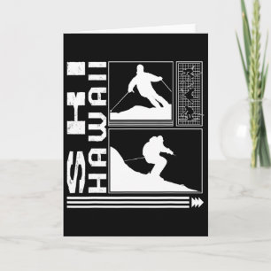 Tarjeta Esquí Hawái Esquí Esquiador Invierno Snowboard Sno