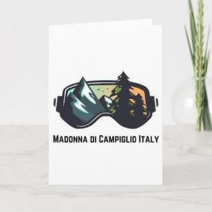 Tarjeta Esquí Madonna Di Campiglio Italia Montaña Esquí T
