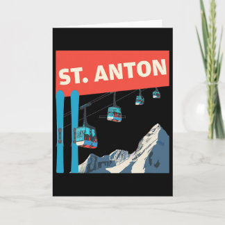 Tarjeta Esquí St. Anton - Retro St. Anton Ski