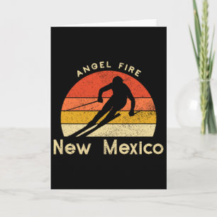 Tarjeta Esquí Vintage Angel Fire Montaña Nuevo México