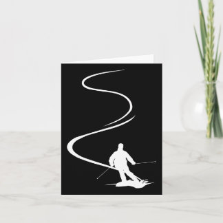 Tarjeta Esquiador Con Pistas En Deep Powder Spo Freeride