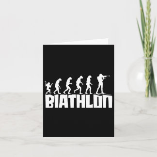Tarjeta Esquiador De Biatlón Deportivo Negro De Estados Un