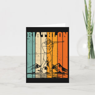 Tarjeta Esquiador de biatlón Esquí Trail de esquí de fondo