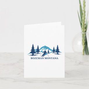 Tarjeta Esquiador de esquí Bozeman Montana _1