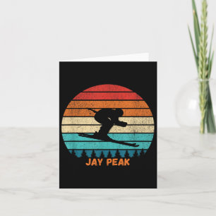 Tarjeta Esquiador de esquí retro de verano Jay Peak Vermon