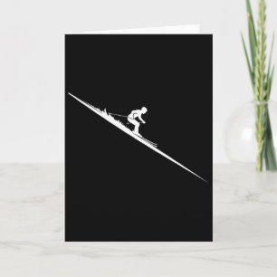 Tarjeta Esquiador de estilo libre cuesta abajo deportes ex
