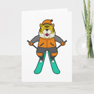 Tarjeta Esquiador de Tigre Ski