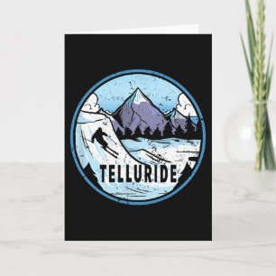 Tarjeta Esquiador Esquí Montañas Esquí Telluride Colorado