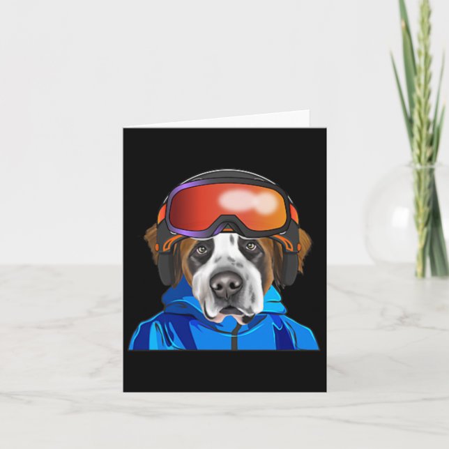 Tarjeta Esquiador St. Bernard Snowboarding Pocket (Anverso)