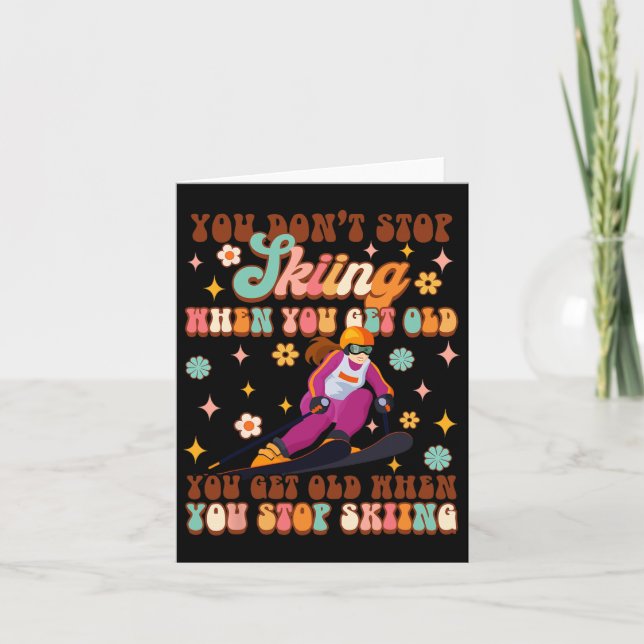 Tarjeta Esquiar Deportes De Invierno Amante Que Se Hace An (Anverso)