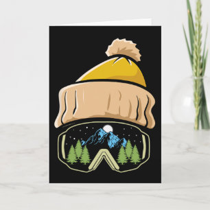 Tarjeta Esquiar Gorra de esquiar para deportes de invierno
