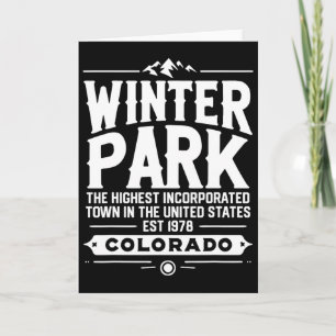 Tarjeta Esquiar Winter Park Colorado Esquiador Recuerdo de