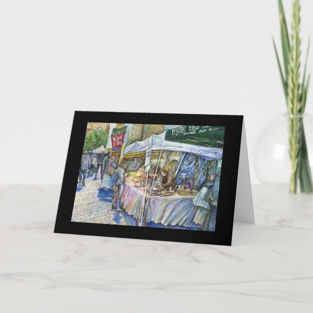 Tarjeta Esquina De Cerdos Voladores Y Vino Un Poco (Anverso)