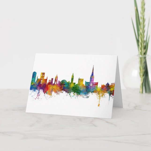 Tarjeta Esquina de Norwich England (Anverso)