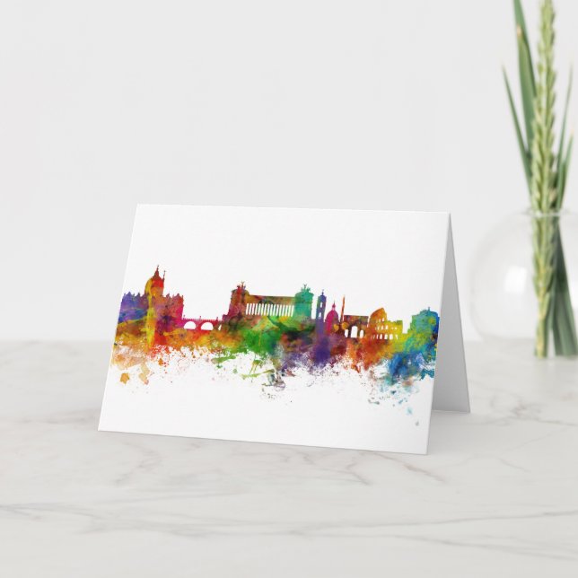 Tarjeta Esquina de Roma Italia (Anverso)