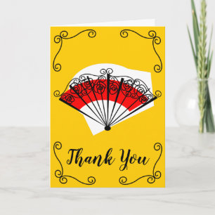 Tarjeta Esquinas de fans españolas Gracias verticalmente