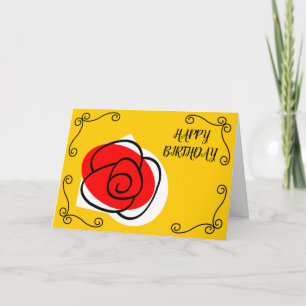 Tarjeta Esquinas de Rosa en español Aniversario del panora