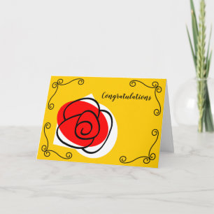 Tarjeta Esquinas de Rosa Españolas Enhorabuena por el pais