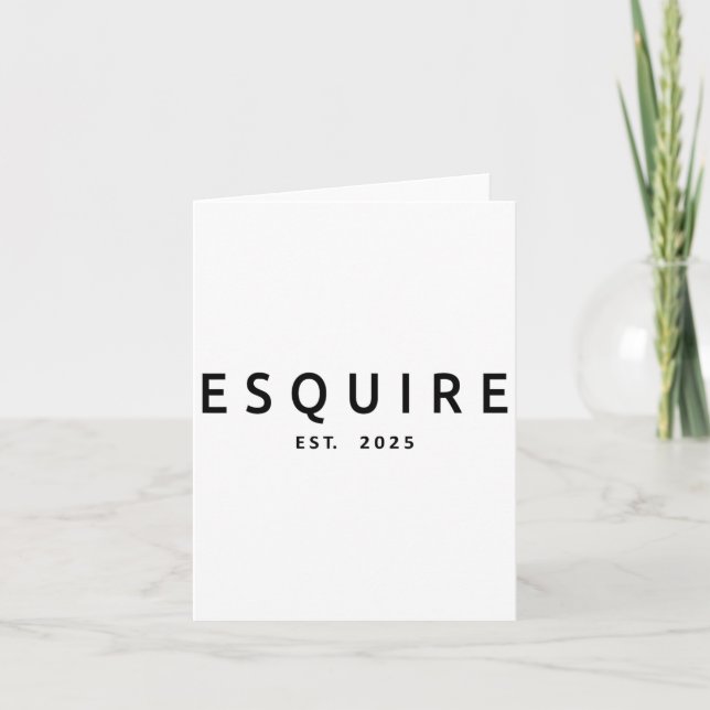 Tarjeta Esquire Est. 2025  (Anverso)