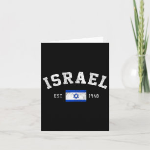Tarjeta Est. Día de la Independencia de la Bandera de Isra