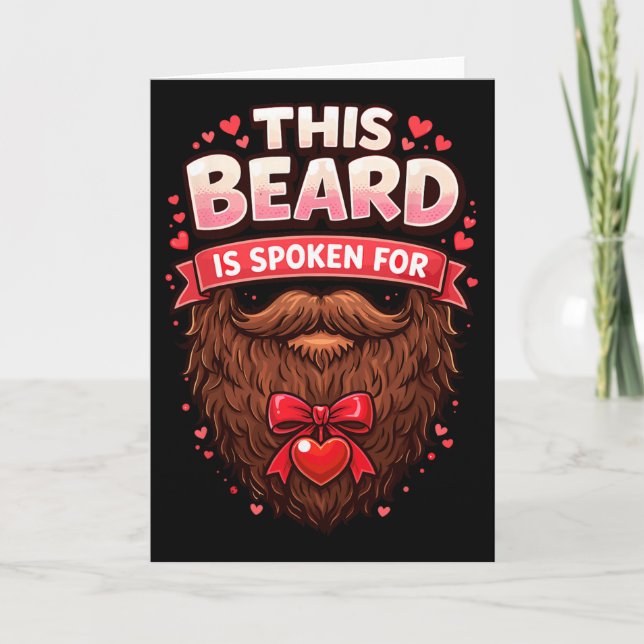 Tarjeta Esta barba está reservada Funny Beard San Valentín (Anverso)