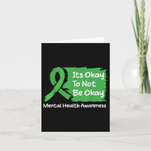 Tarjeta Está Bien No Estar Bien Camiseta Conciencia Salud 
