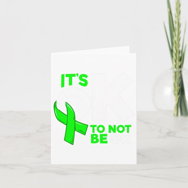 Tarjeta Está Bien No Estar Bien Concienciación En Salud Me (Anverso)