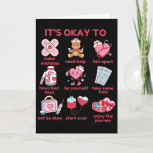 Tarjeta Está bien no san Valentín problemas de salud menta
