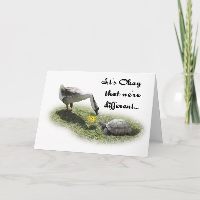 Tarjeta Está bien que seamos diferentes... (Anverso)