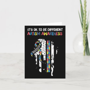 Tarjeta Está bien ser diferente a la conciencia sobre el a