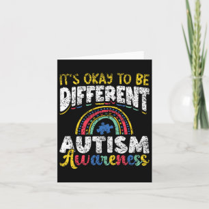 Tarjeta Está bien ser diferente autista de conciencia sobr
