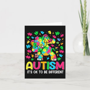 Tarjeta Está bien ser diferente conciencia de autismo
