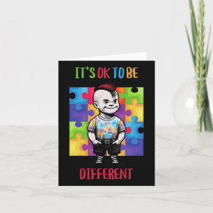 Tarjeta Está Bien Ser Diferente Conciencia De Autismo Ok.