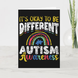 Tarjeta Está Bien Ser Diferente Conciencia sobre el Autism