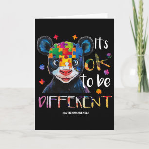 Tarjeta Está Bien Ser Diferente - Panda de Conciencia del