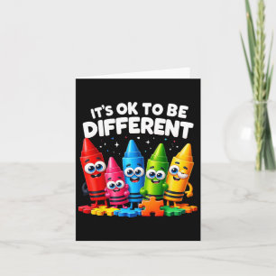 Tarjeta Está bien ser diferente para tomar conciencia del 