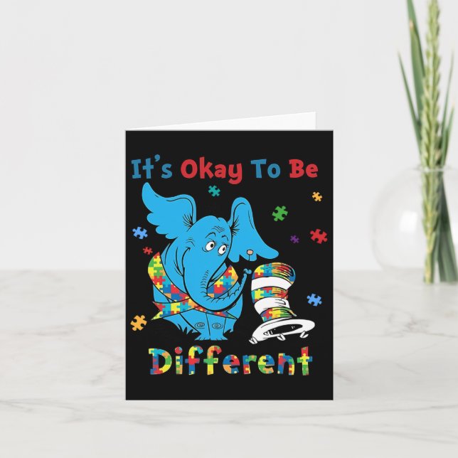 Tarjeta Está bien ser el diferente autismo (Anverso)